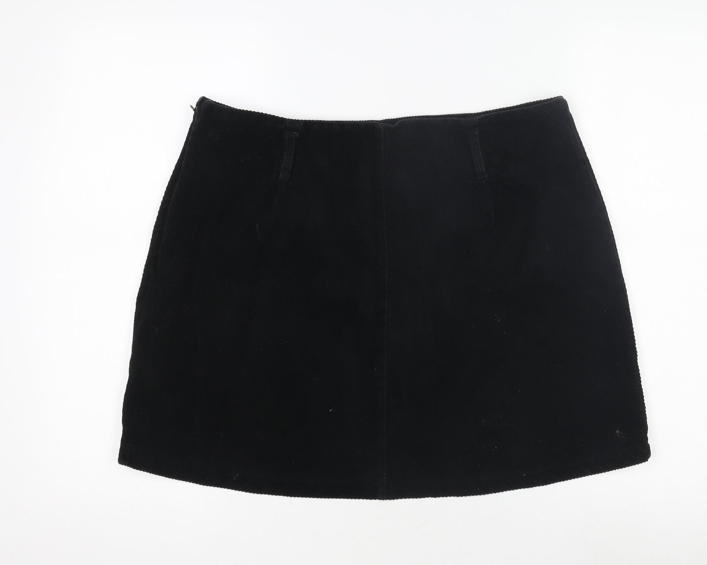 Denim Co Size 18 Short Black Corduroy Skirt