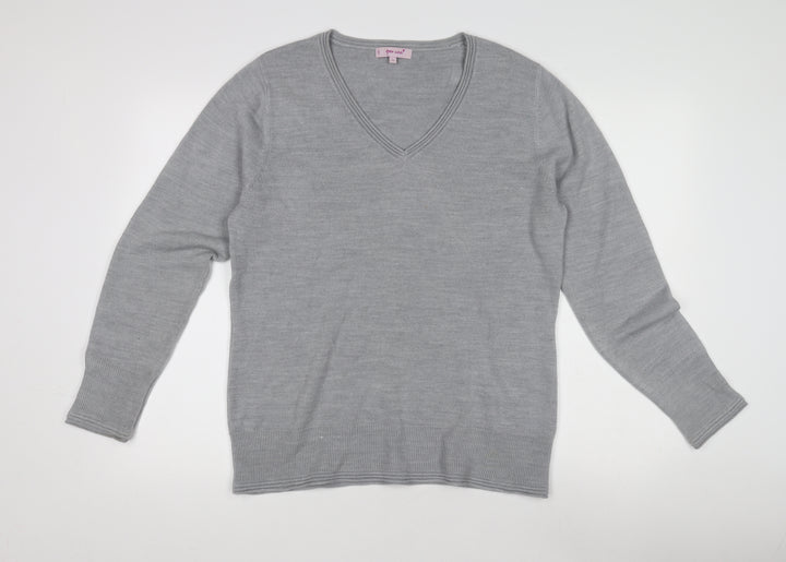 Marks and Spencer Women’s Silver V-Neck Pullover Jumper Size 18