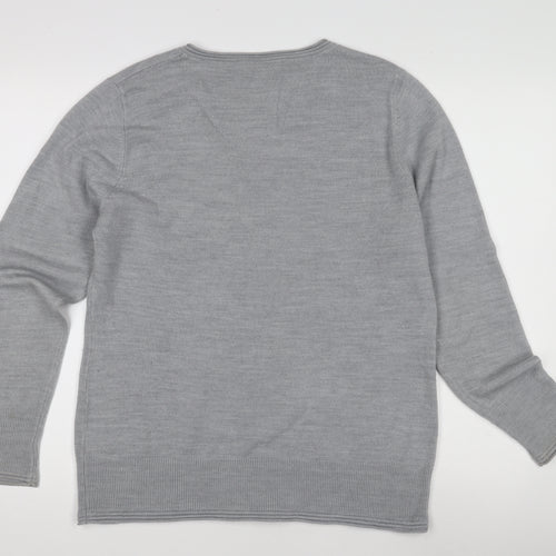 Marks and Spencer Women’s Silver V-Neck Pullover Jumper Size 18