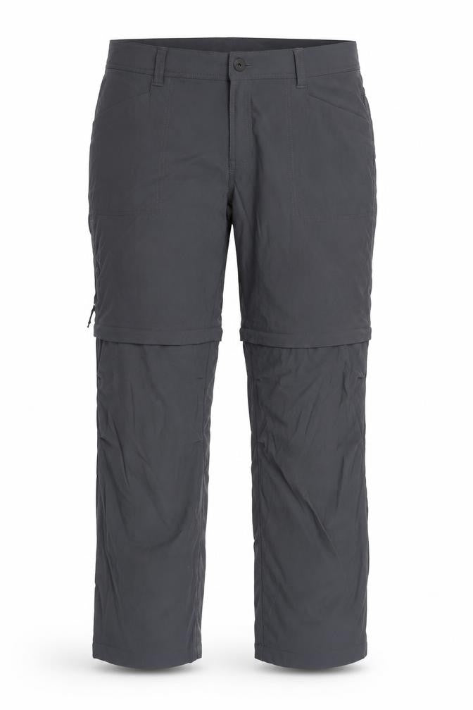 Front view of MEC Women's Grey Convertible Trousers -, size 18