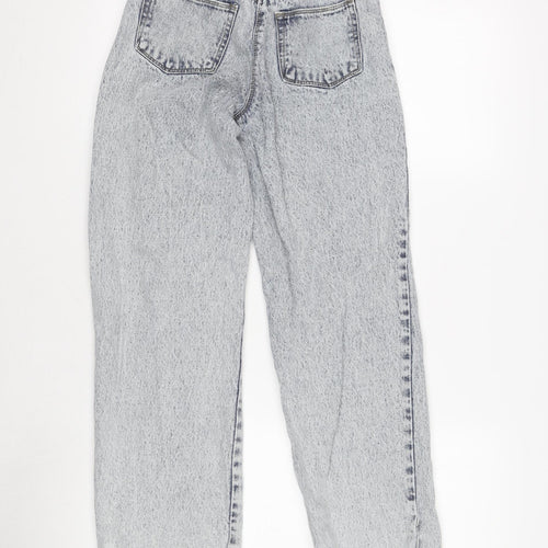QNDY Women's Blue Distressed Straight Jeans Size L