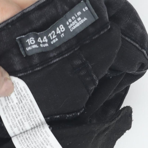 Denim Co. Women's Black Skinny Jeans Size 16