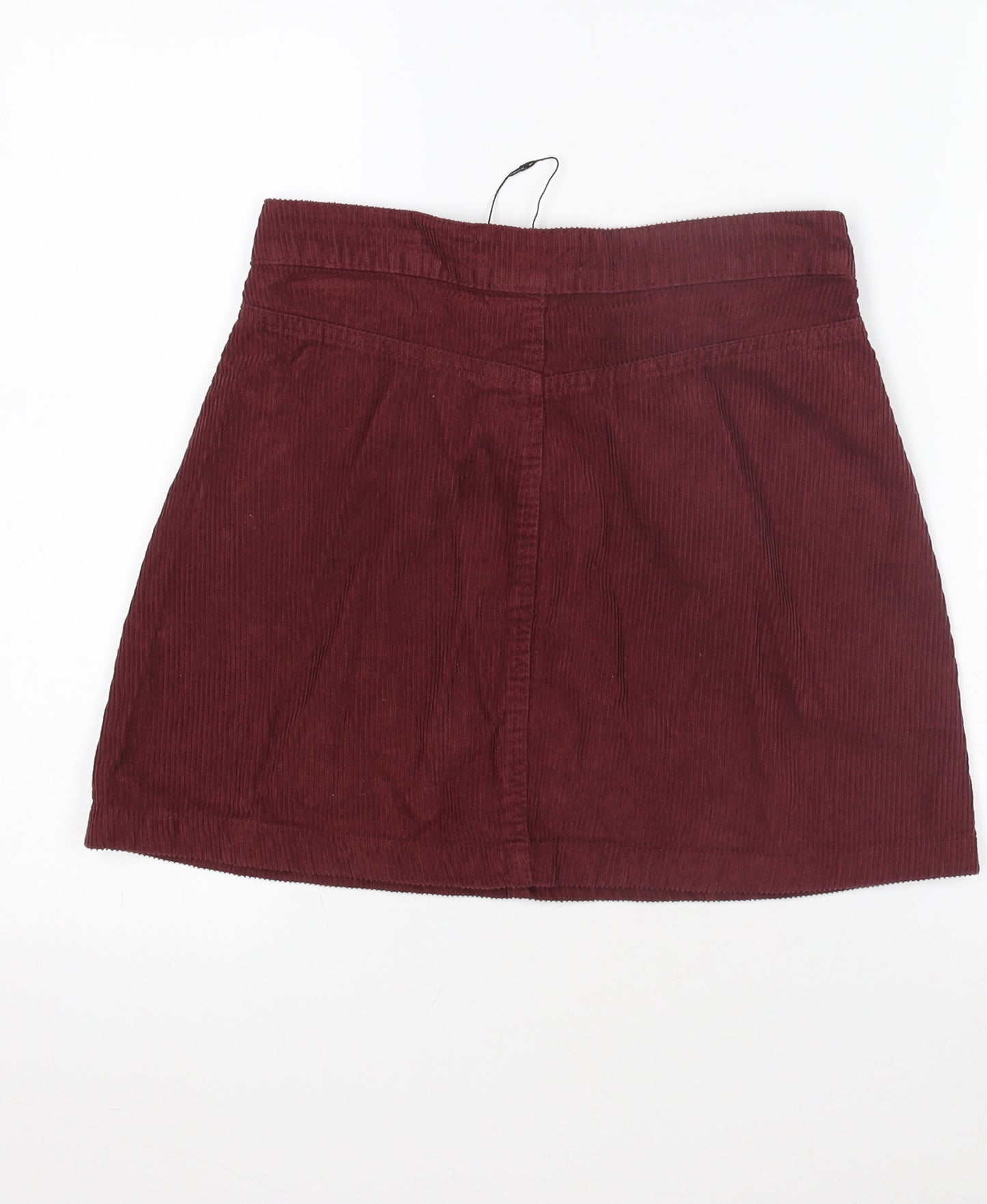Denim Co. Women's Red Mini Skirt - Size 8 Corduroy