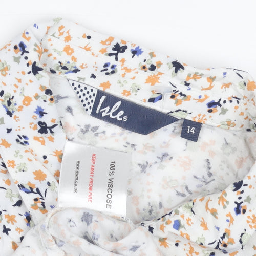 Isle Women's Multicoloured Floral Blouse, Size 14
