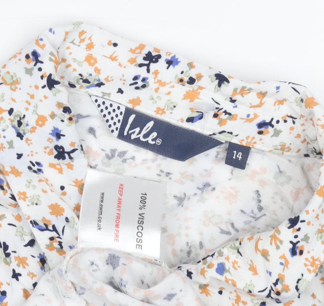 Isle Women's Multicoloured Floral Blouse, Size 14