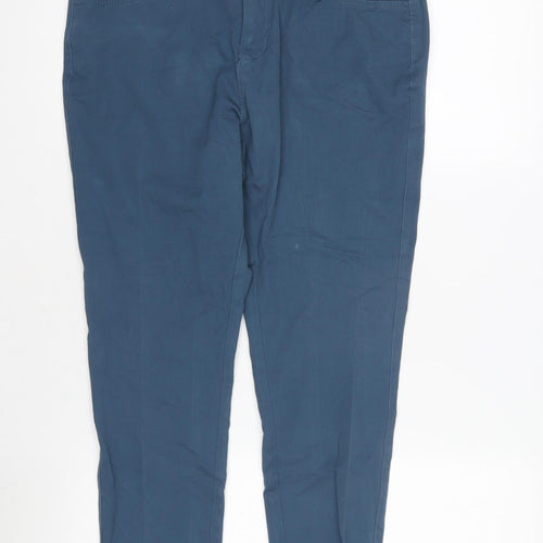 TU Women's Blue Straight Leg Trousers, Size 14