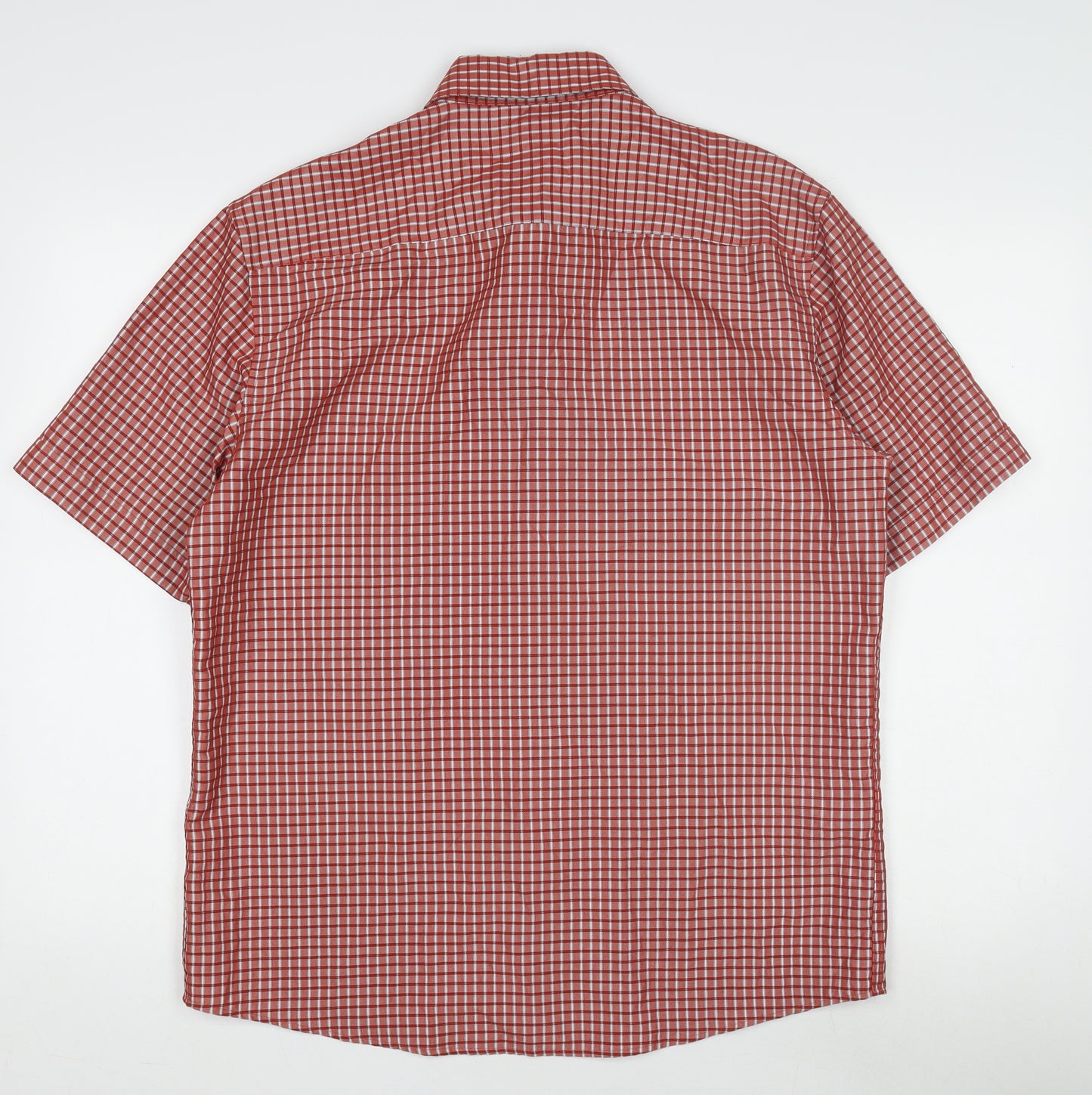 Marks and Spencer Men's Red Check Shirt, Medium