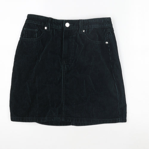 F&F Women's Black Corduroy Skirt Size 6 Casual