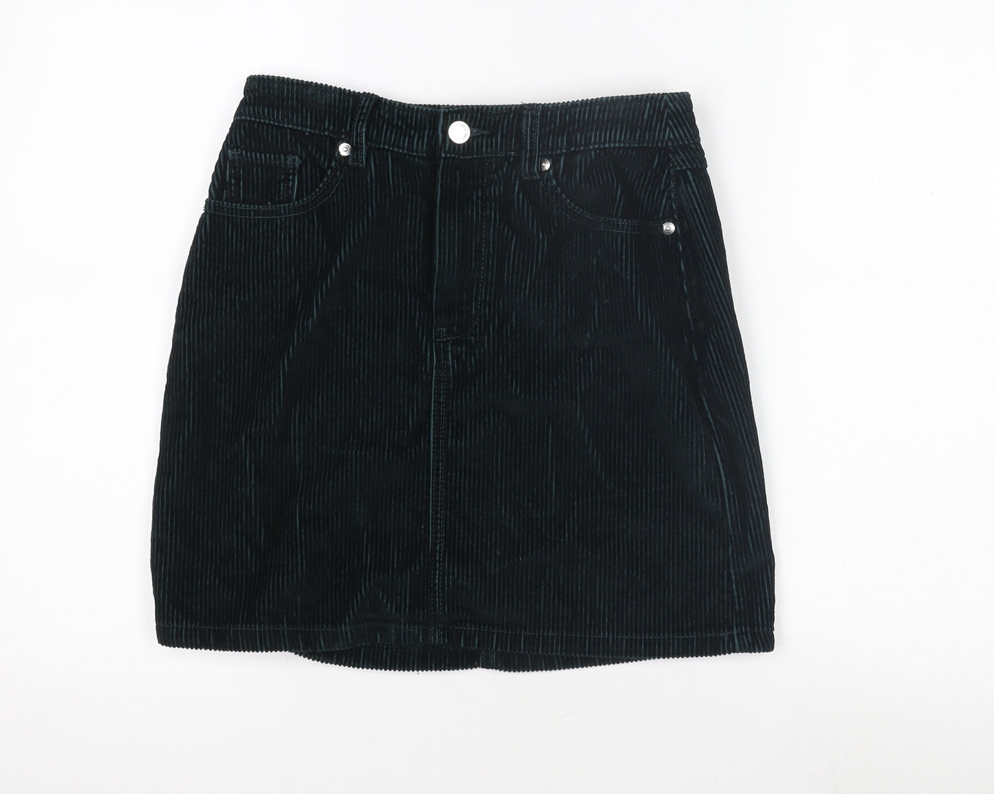 F&F Women's Black Corduroy Skirt Size 6 Casual