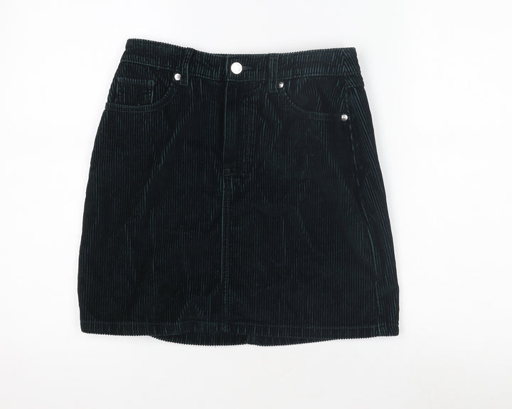 F&F Women's Black Corduroy Skirt Size 6 Casual