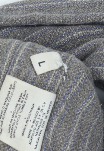 Original ACA Acapulco Men's Grey Striped Shirt L