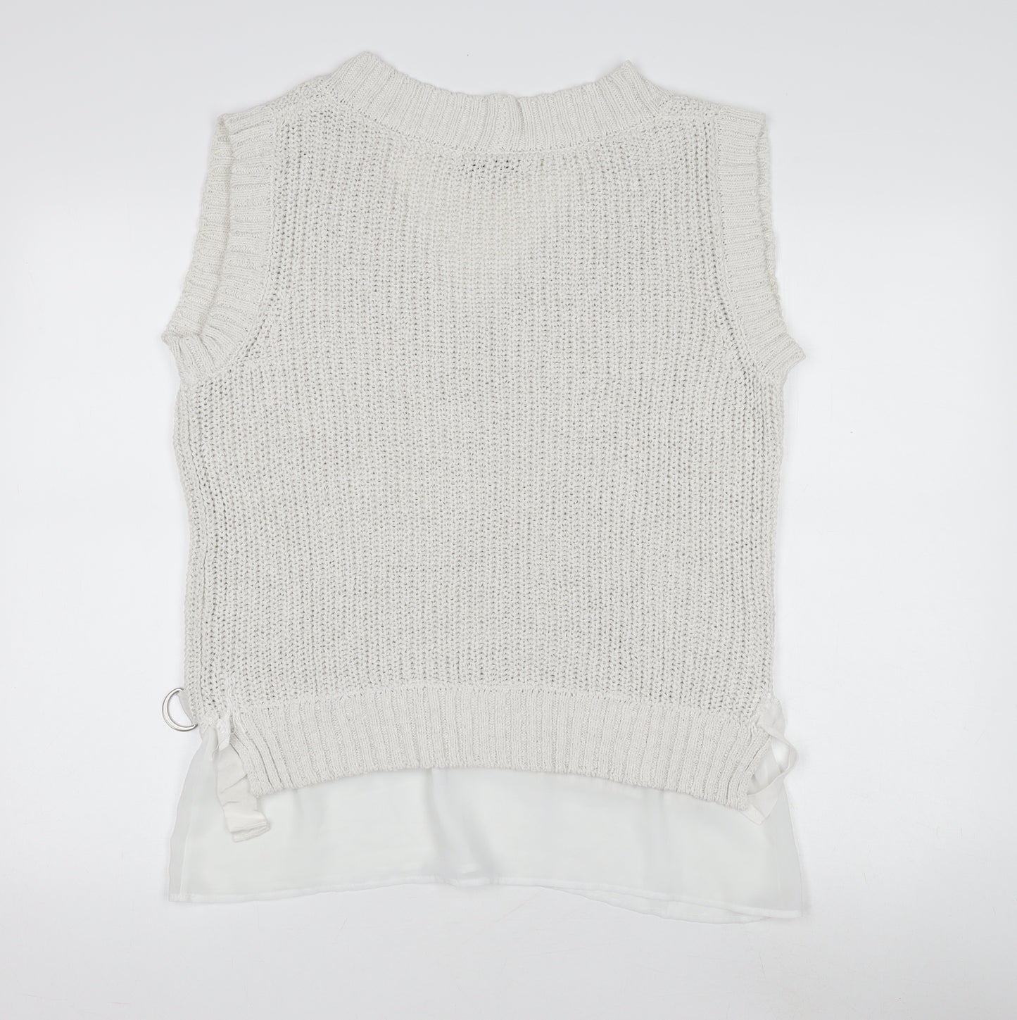 Next Women's Ivory V-Neck Knit Vest M