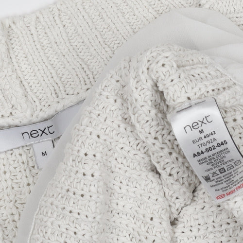 Next Women's Ivory V-Neck Knit Vest M