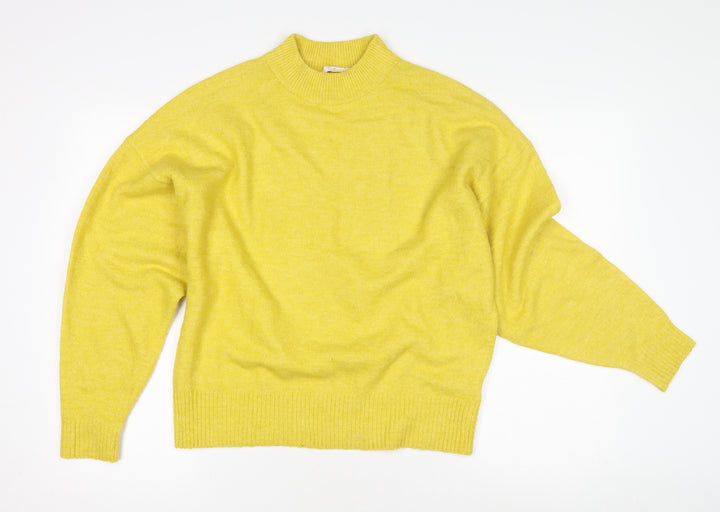 H&M Women's Yellow Mock Neck Pullover Sweater - Size S