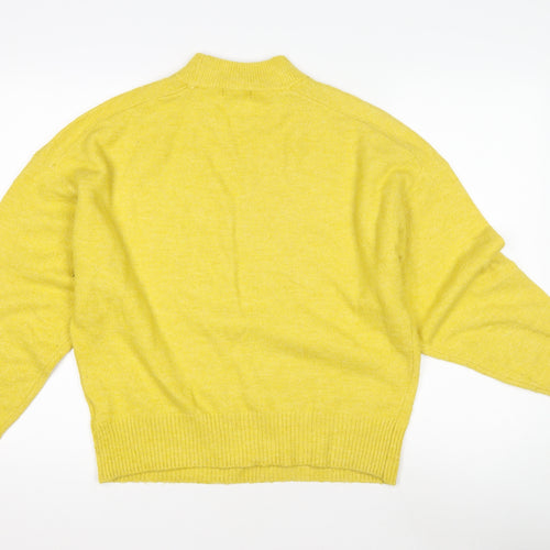 H&M Women's Yellow Mock Neck Pullover Sweater - Size S