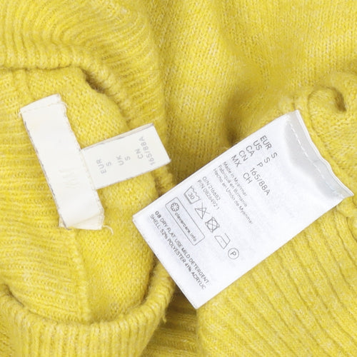 H&M Women's Yellow Mock Neck Pullover Sweater - Size S