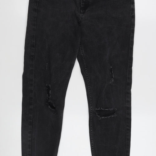 Denim Co. Women's Black Skinny Jeans, Size 18, Distressed