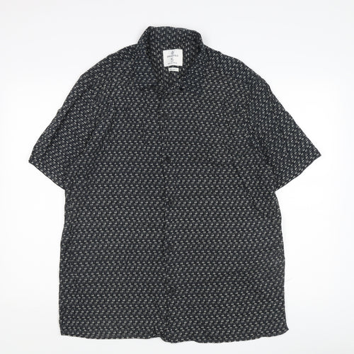 Springfield Men's Black XL Geometric Button-Up Shirt