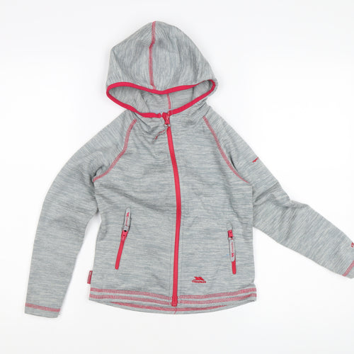 Trespass Girls Grey Full Zip Hoodie Size 5-6 Years