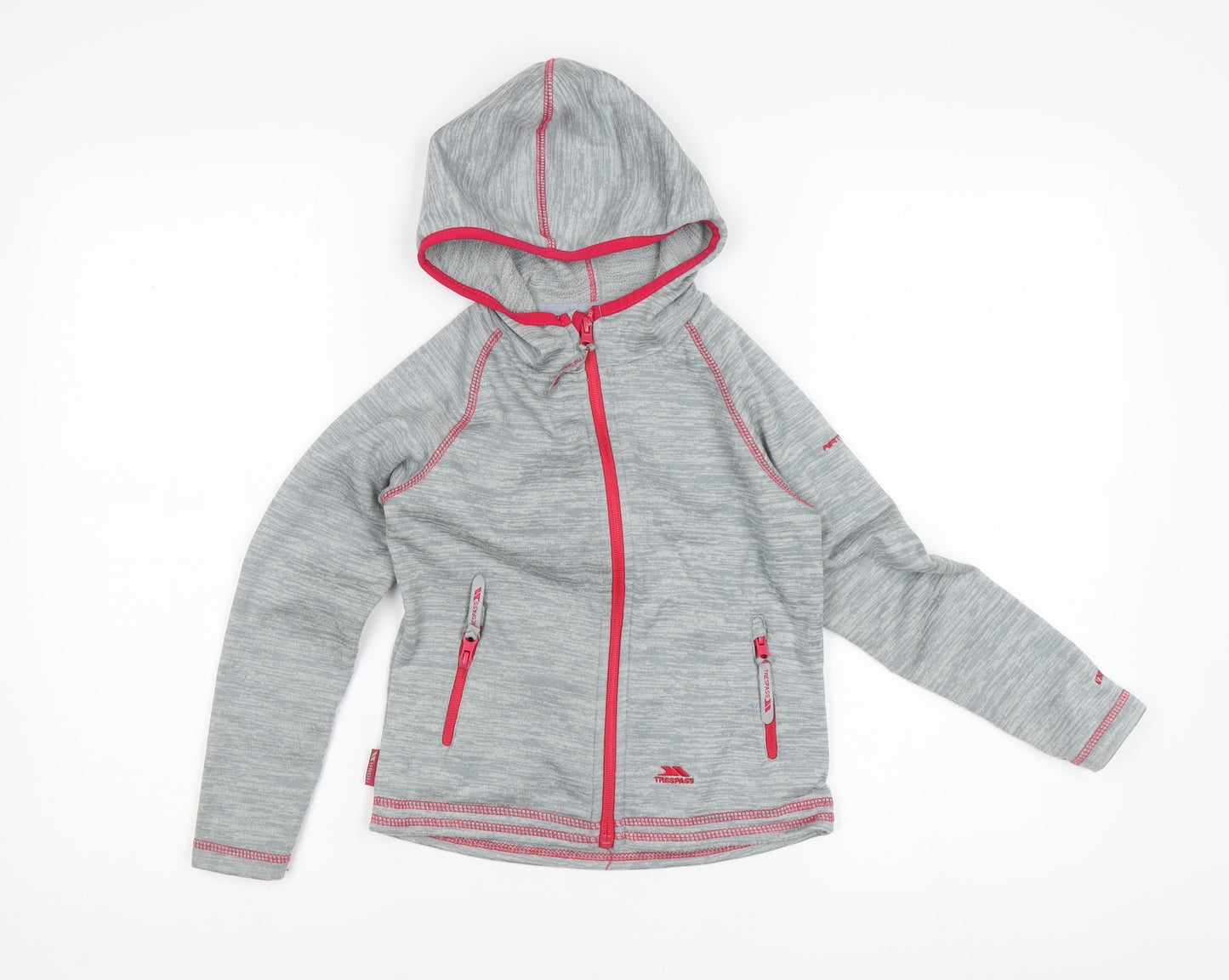 Trespass Girls Grey Full Zip Hoodie Size 5-6 Years