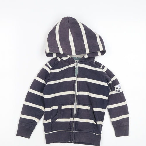 Lazy Jacks Boys Blue Striped Hoodie 3-4 Years Nautical Style