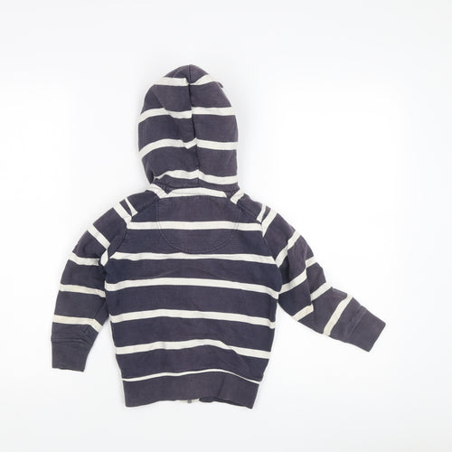 Lazy Jacks Boys Blue Striped Hoodie 3-4 Years Nautical Style
