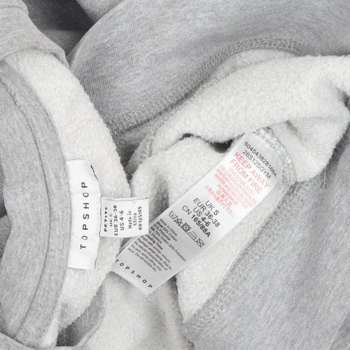 Topshop Women's Grey Sweatshirt Size S