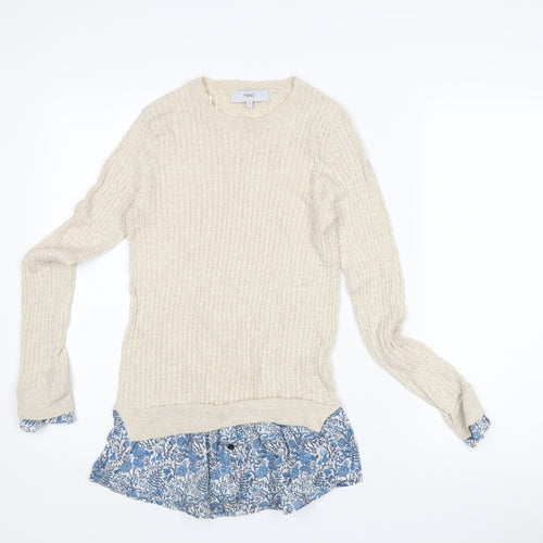 Next Women's Beige Pullover Knit Jumper, Size M