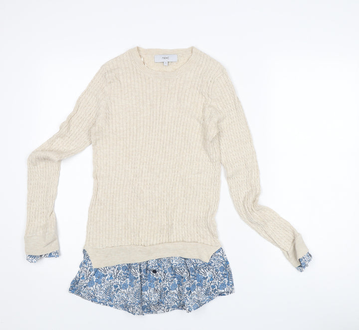 Next Women's Beige Pullover Knit Jumper, Size M