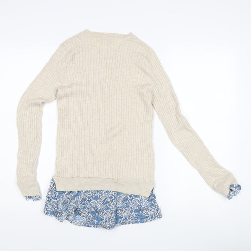 Next Women's Beige Pullover Knit Jumper, Size M