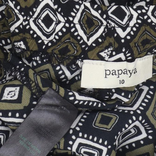 Papaya Women's Geometric Multicoloured Trousers