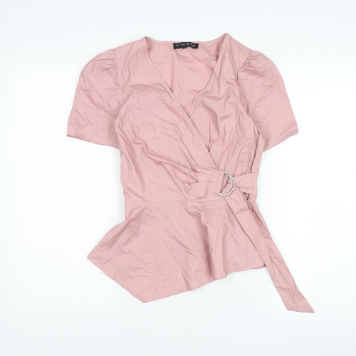 In The Style Women's Pink Wrap Blouse, Size 8