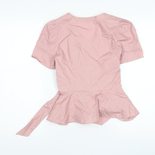 In The Style Women's Pink Wrap Blouse, Size 8