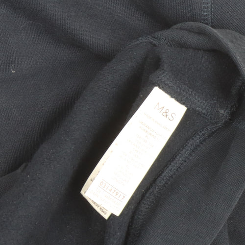 Marks and Spencer Men's Black Full Zip Hoodie M