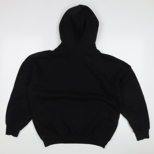 Boohoo Women’s Black Logo Pullover Hoodie Size S