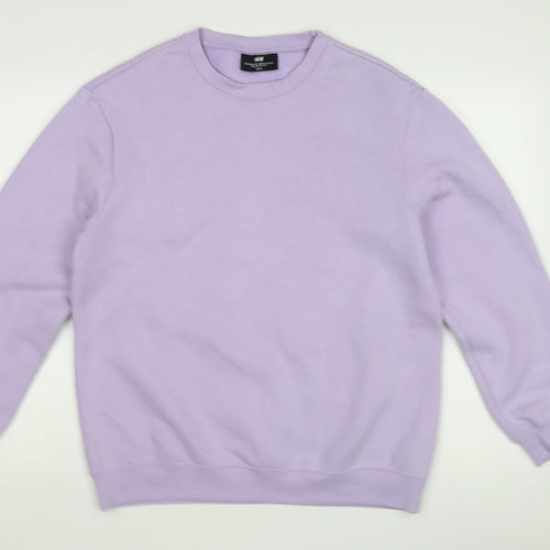 H&M Women's Purple Relaxed Fit Sweatshirt Size 12