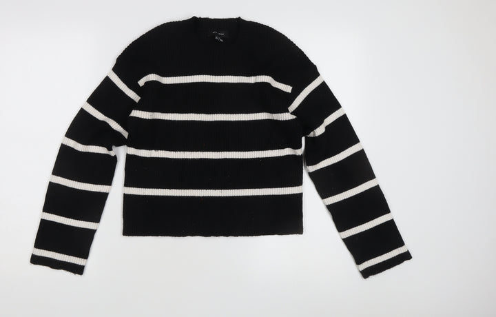 New Look Women's Black Striped Pullover Jumper, S