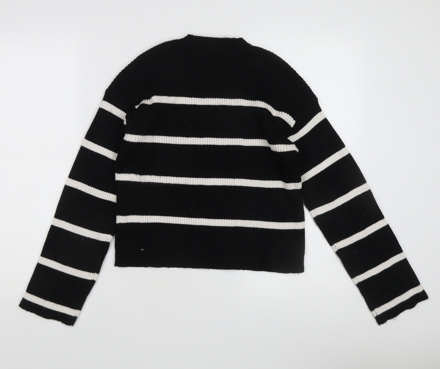New Look Women's Black Striped Pullover Jumper, S