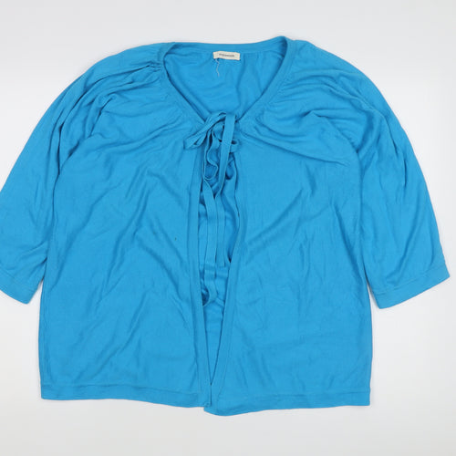 Windsmoor Women's Blue Cape Jumper L 3/4 Sleeve