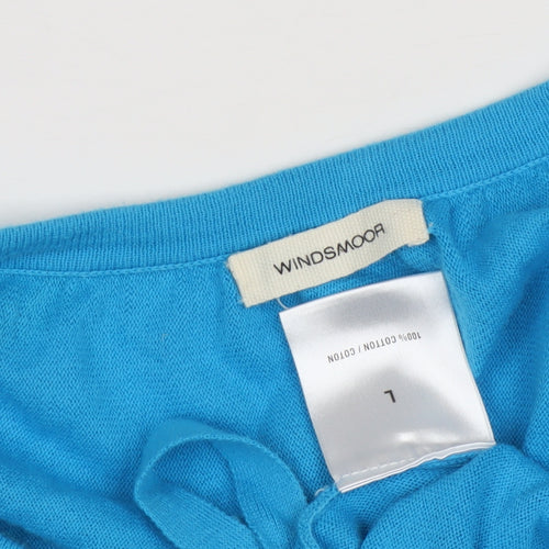 Windsmoor Women's Blue Cape Jumper L 3/4 Sleeve