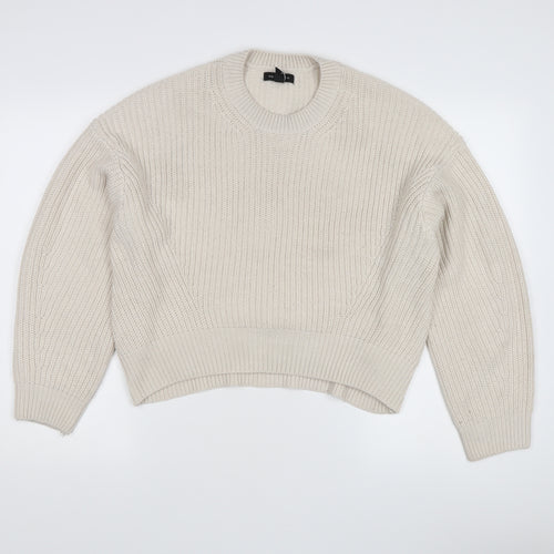 New Look Women's Beige Knit Pullover Jumper S