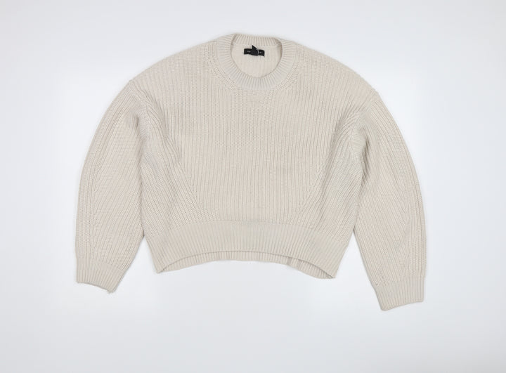 New Look Women's Beige Knit Pullover Jumper S