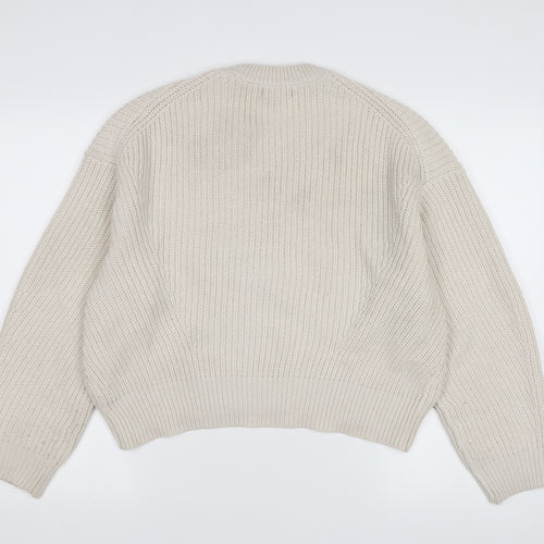 New Look Women's Beige Knit Pullover Jumper S