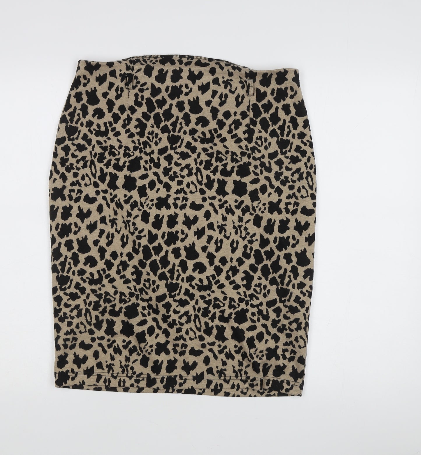 Principles Animal Print Straight Skirt Beige Size 12