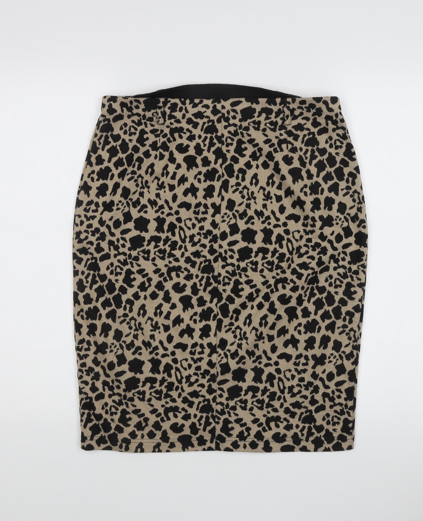 Principles Animal Print Straight Skirt Beige Size 12