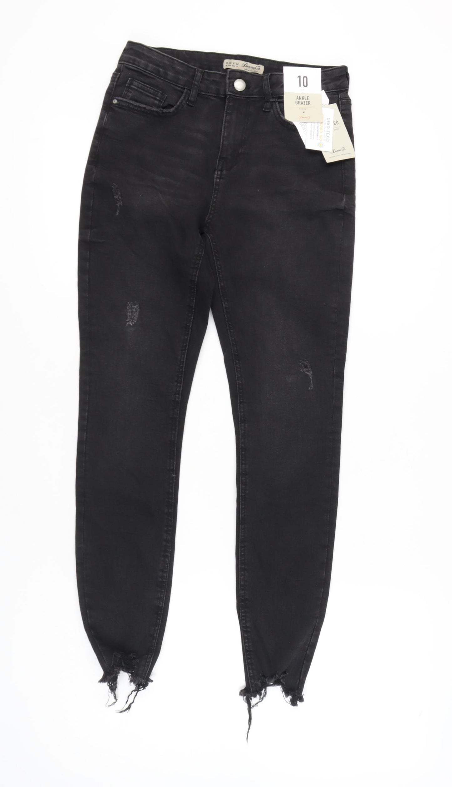 Denim Co Women's Black Ankle Jeans Size 10 Slim