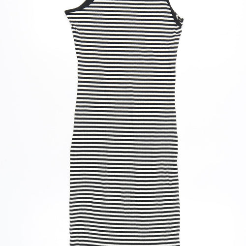 Atmosphere Women's Black Striped Midi Slip Dress - Size 12