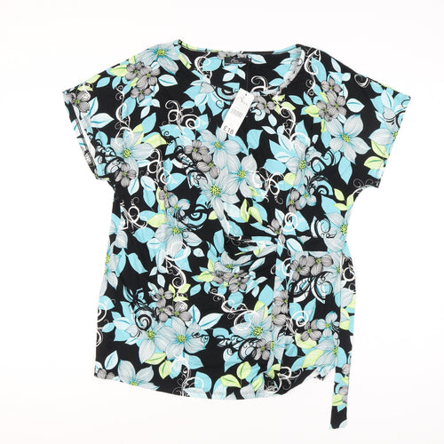 BM Collection Women's Multicoloured Floral V-Neck Tunic, Size 18