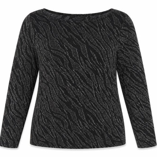Dorothy Perkins Women's Black Animal Print Top Size 16