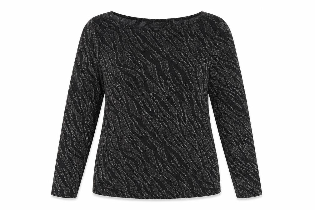 Dorothy Perkins Women's Black Animal Print Top Size 16